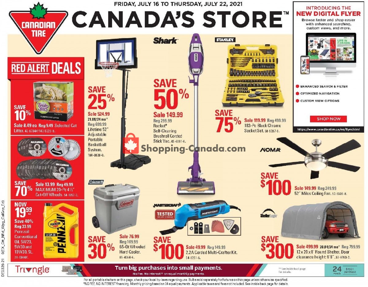 Canadian Tire Canada, flyer (Canada's Store ON) July 16 July 22