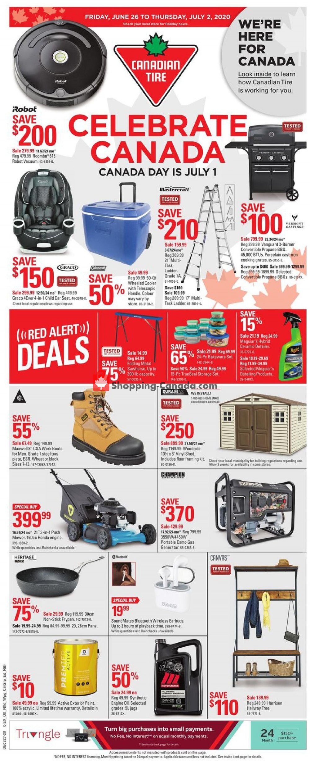 Canadian Tire Canada, flyer (Celebrate Canada ON) June 26 July 2