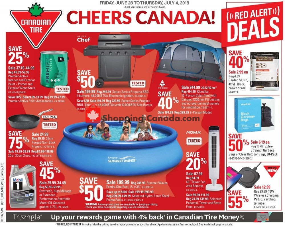 Canadian Tire flyer from Friday June 28, 2019 to Thursday July 4, 2019 - page 1