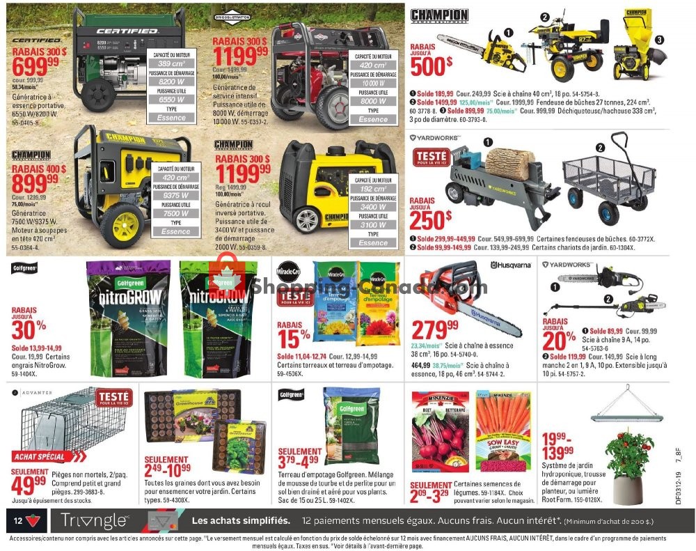 Canadian Tire flyer from Thursday March 14, 2019 to Wednesday March 20, 2019 - page 12