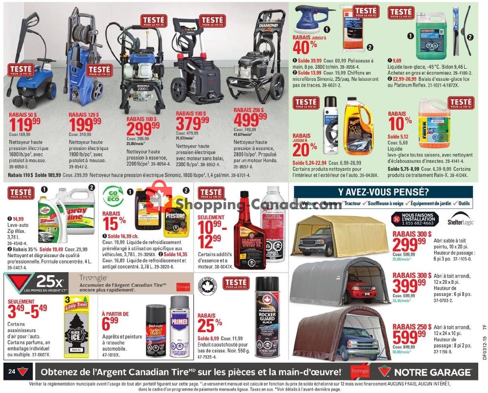 Canadian Tire flyer from Thursday March 14, 2019 to Wednesday March 20, 2019 - page 24