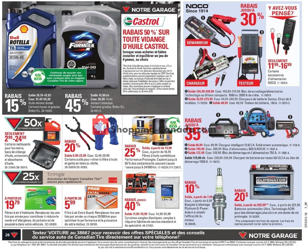 Canadian Tire flyer from Thursday March 14, 2019 to Wednesday March 20, 2019 - page 26