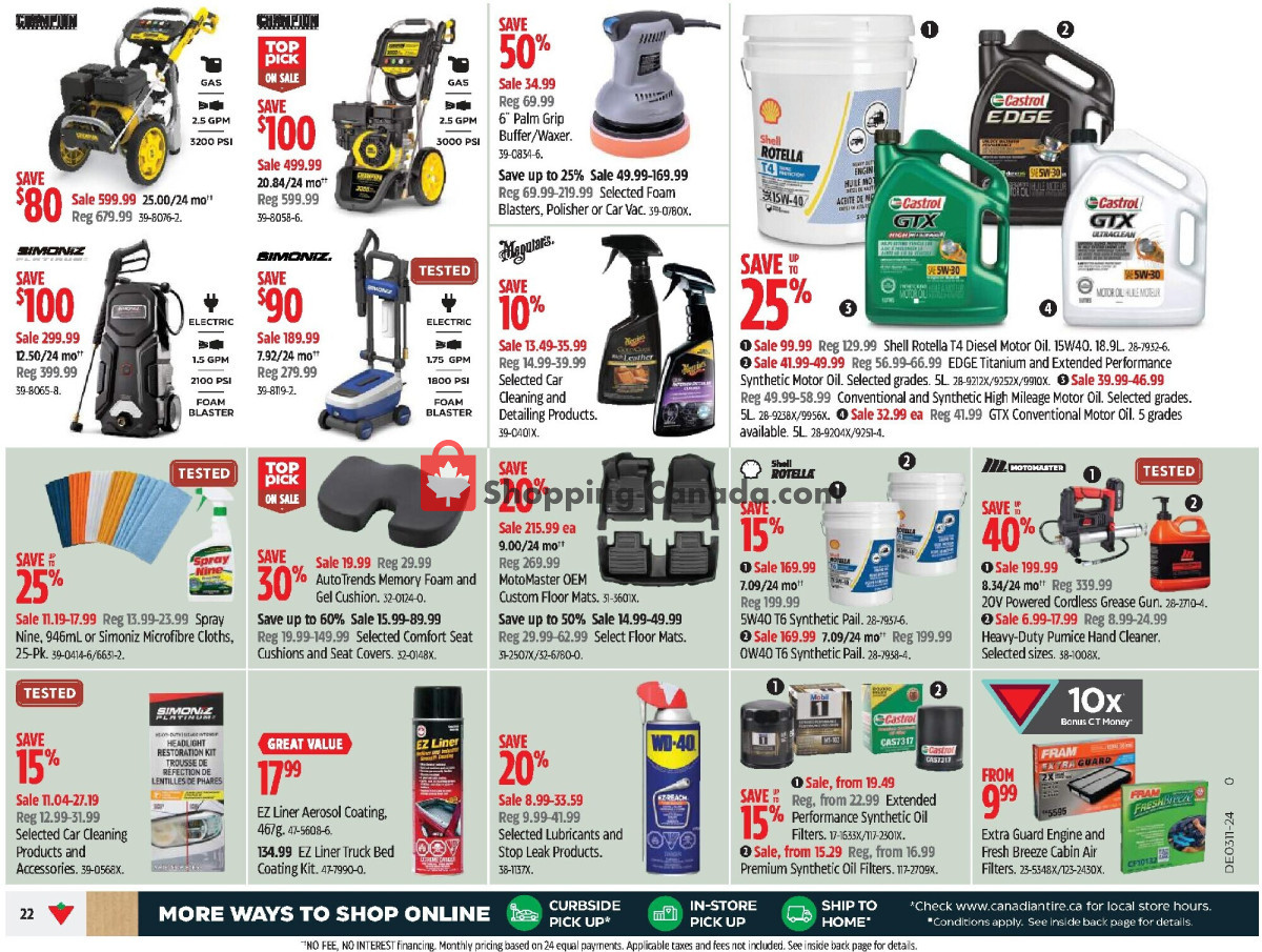 Canadian Tire flyer from Thursday March 7, 2024 to Wednesday March 13, 2024 - page 22