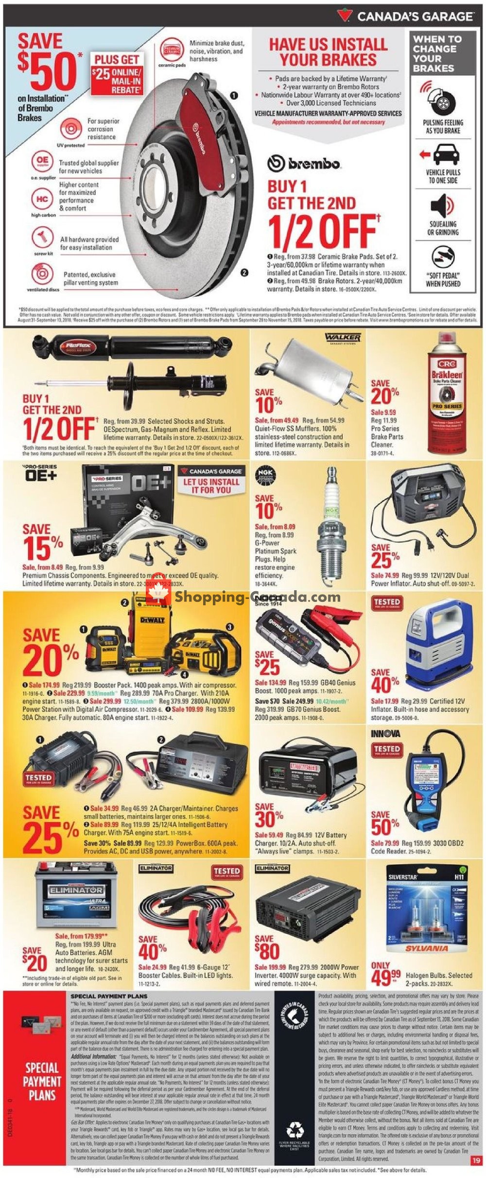 Canadian Tire flyer from Friday October 5, 2018 to Thursday October 11, 2018 - page 19