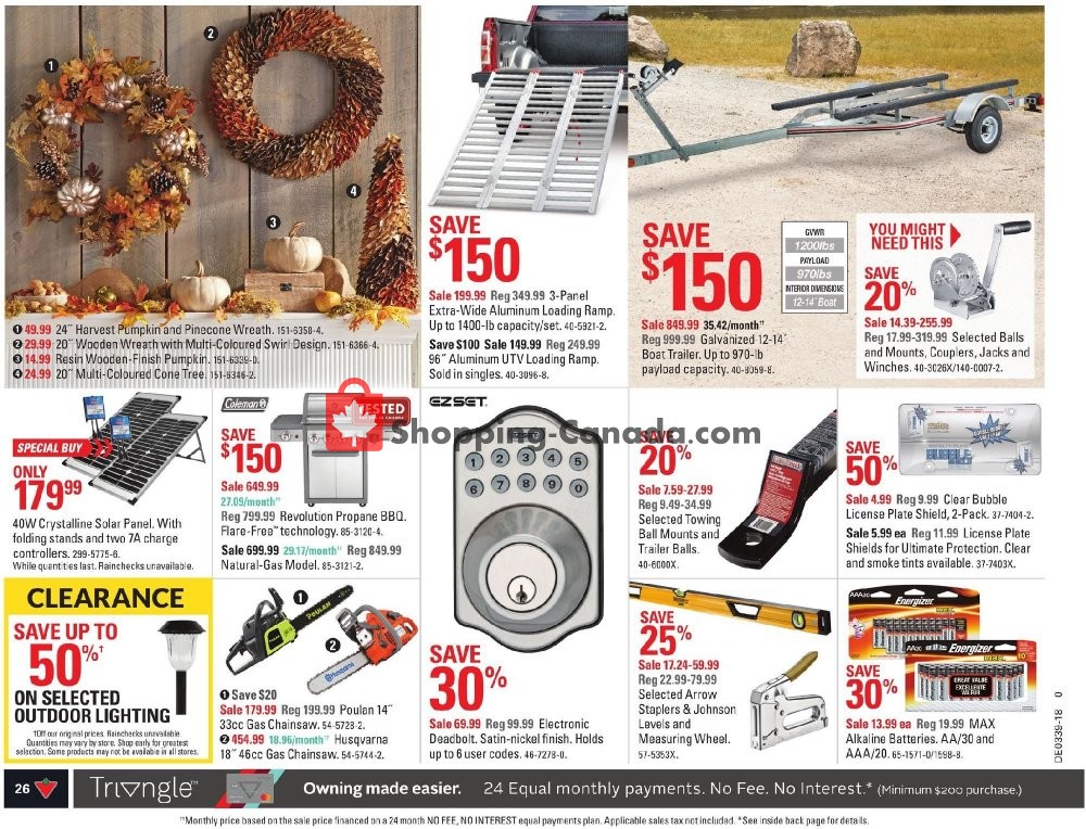 Canadian Tire flyer from Friday September 21, 2018 to Thursday September 27, 2018 - page 26