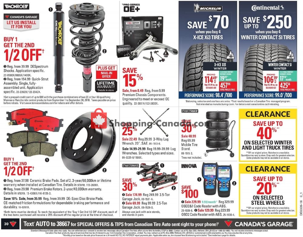 Canadian Tire flyer from Friday September 21, 2018 to Thursday September 27, 2018 - page 30