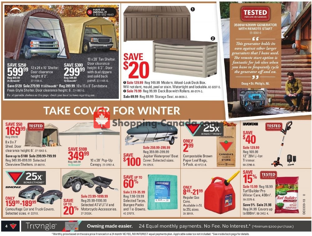 Canadian Tire flyer from Friday September 21, 2018 to Thursday September 27, 2018 - page 4