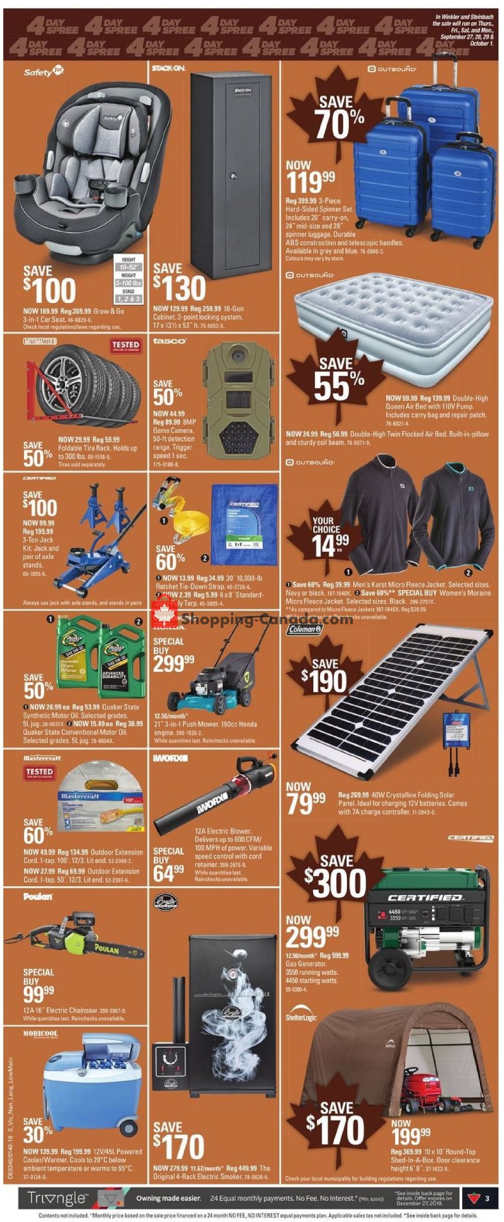 Canadian Tire flyer from Thursday September 27, 2018 to Thursday October 4, 2018 - page 3