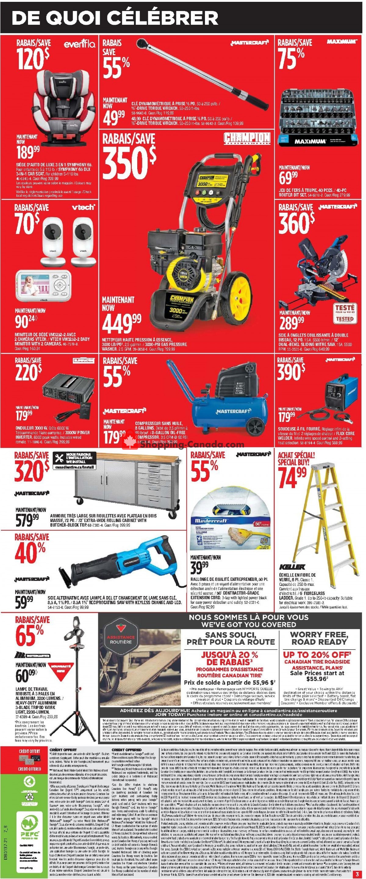 Canadian Tire flyer from Thursday September 9, 2021 to Wednesday September 15, 2021 - page 3