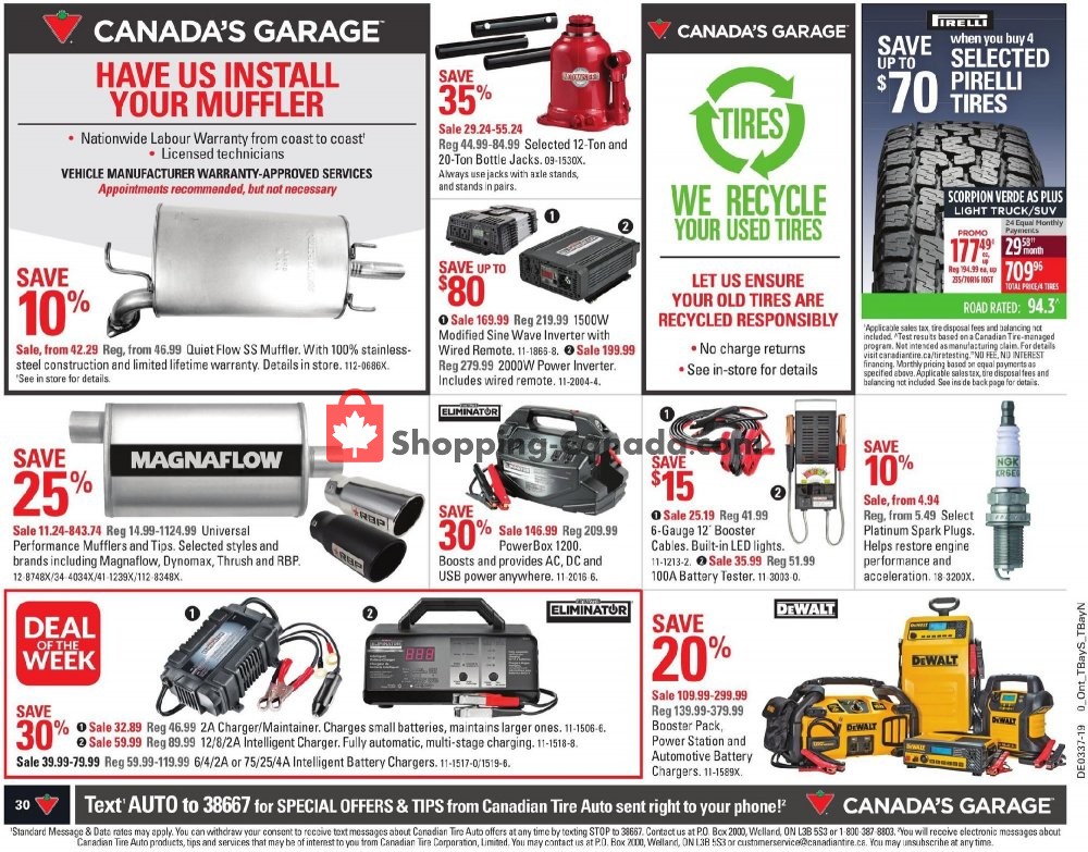 Canadian Tire flyer from Friday September 6, 2019 to Thursday September 12, 2019 - page 30