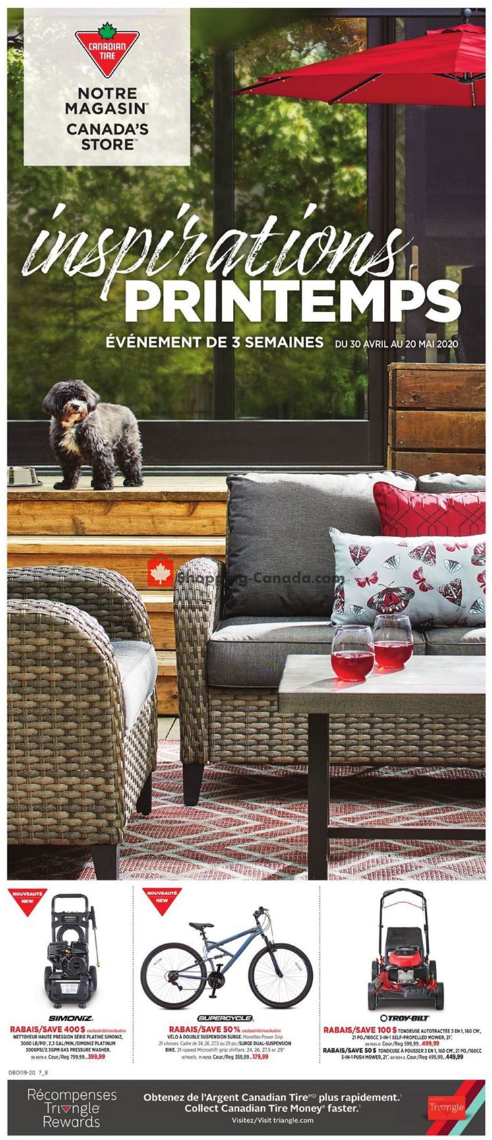 Canadian Tire flyer from Friday May 1, 2020 to Thursday May 21, 2020 - page 1