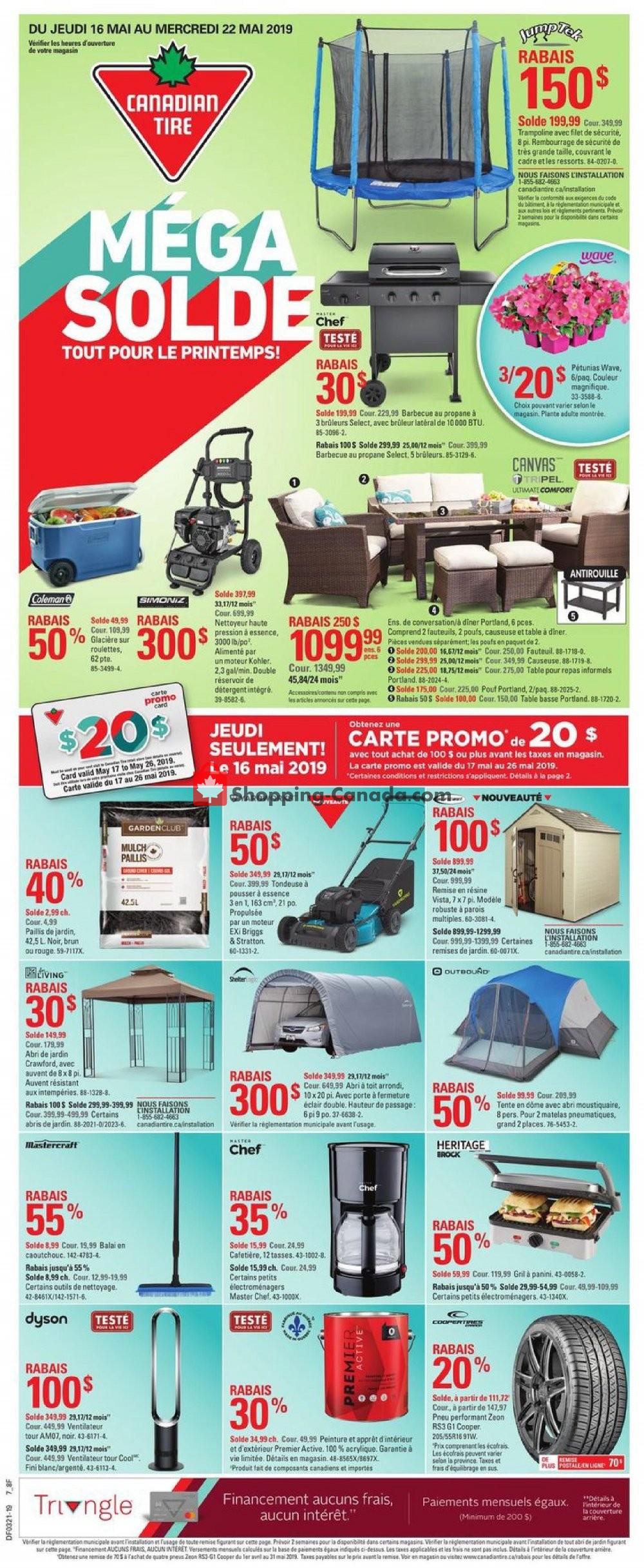 Canadian Tire flyer from Thursday May 16, 2019 to Wednesday May 22, 2019 - page 1