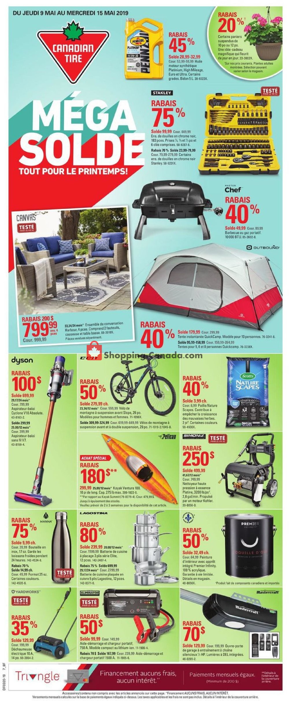 Canadian Tire flyer from Thursday May 9, 2019 to Wednesday May 15, 2019 - page 1