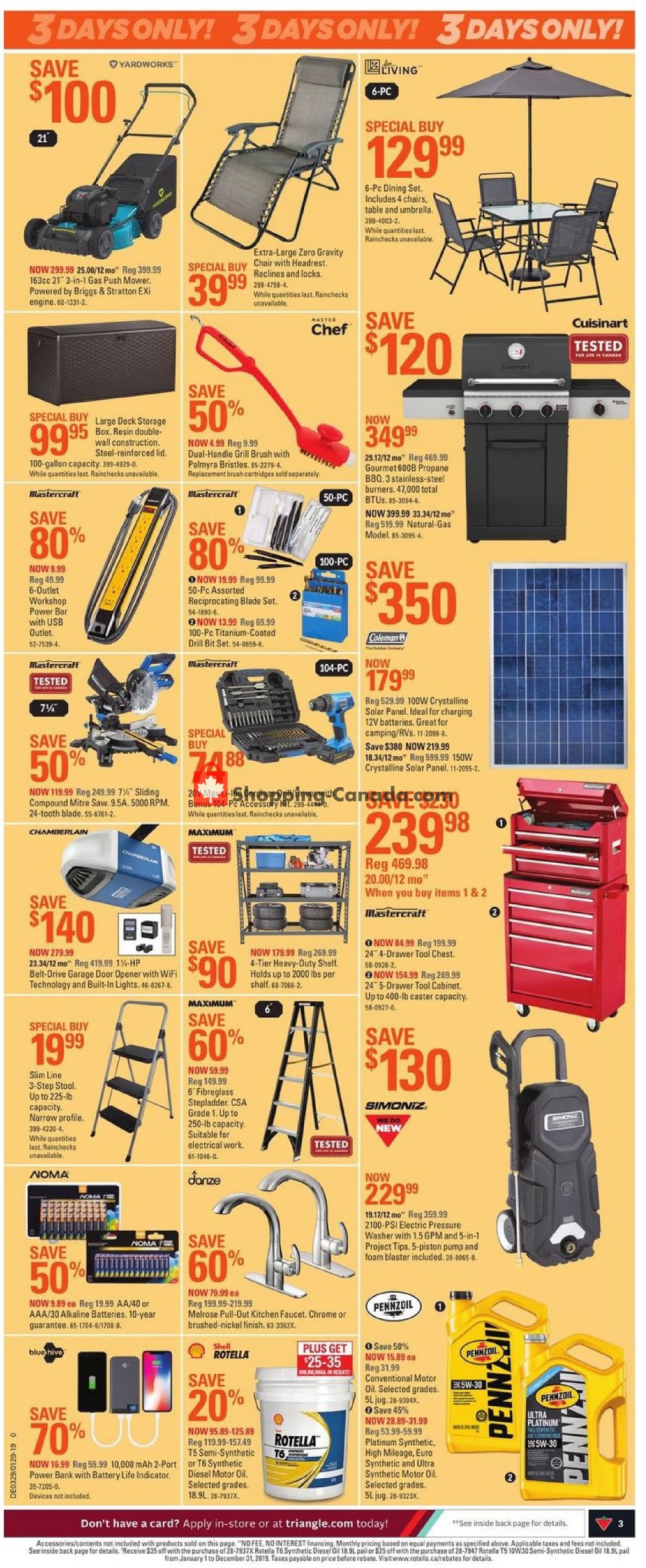 Canadian Tire flyer from Friday July 12, 2019 to Thursday July 18, 2019 - page 3