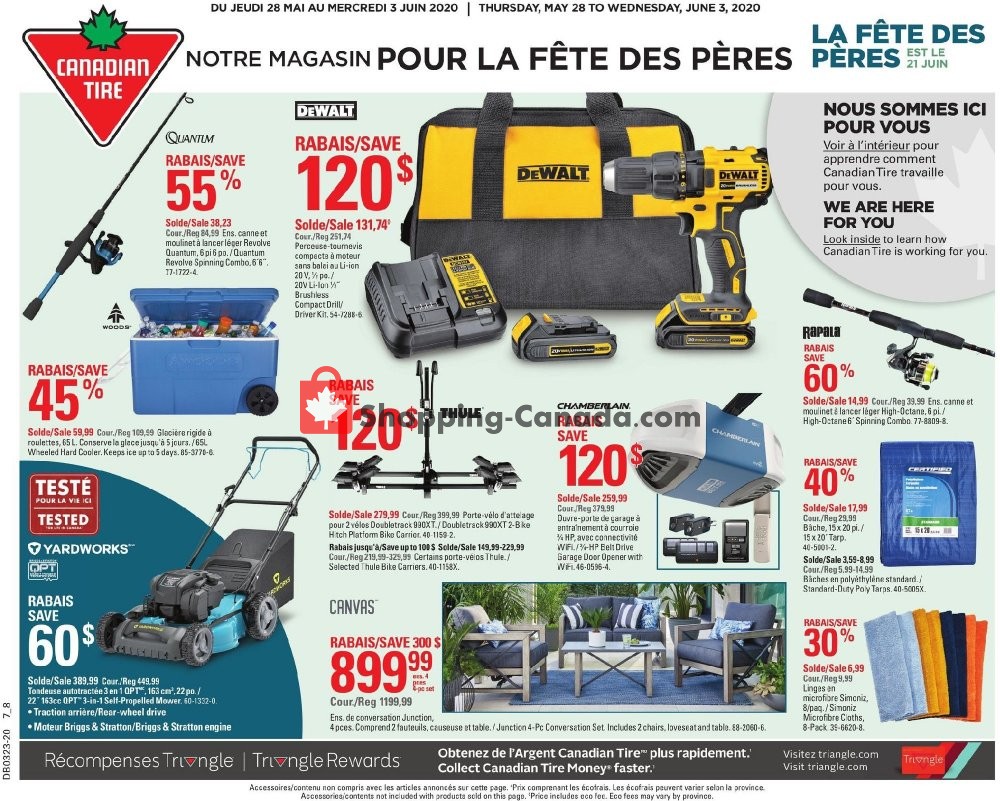 Canadian Tire flyer from Thursday May 28, 2020 to Wednesday June 3, 2020 - page 1