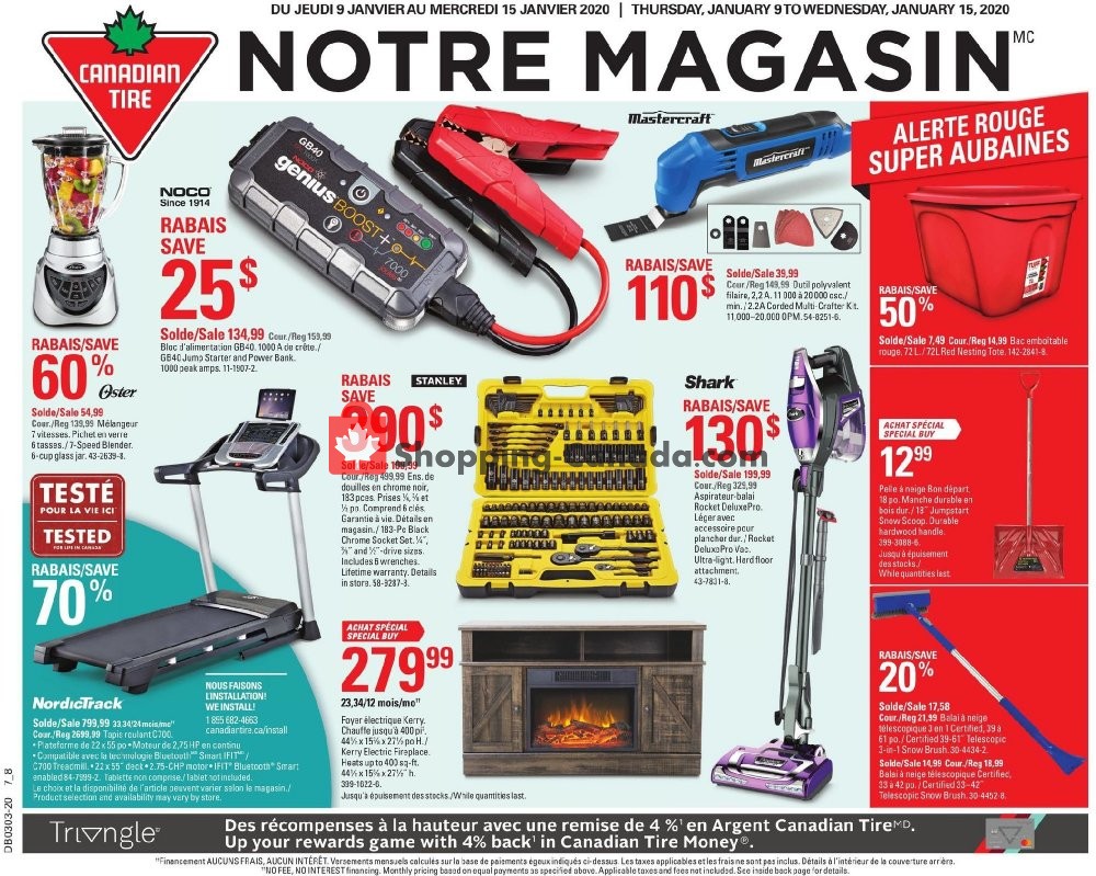 Canadian Tire flyer from Thursday January 9, 2020 to Wednesday January 15, 2020 - page 1