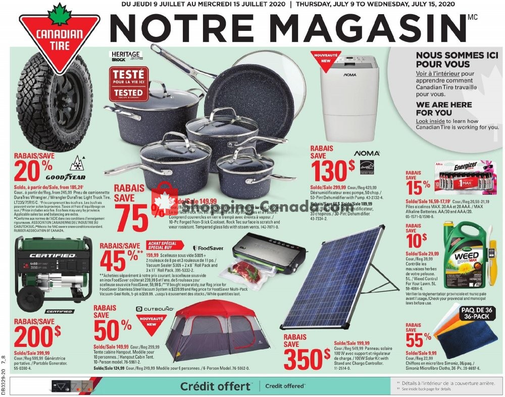 Canadian Tire Canada, flyer (Notre Magasin QC) July 9 July 15