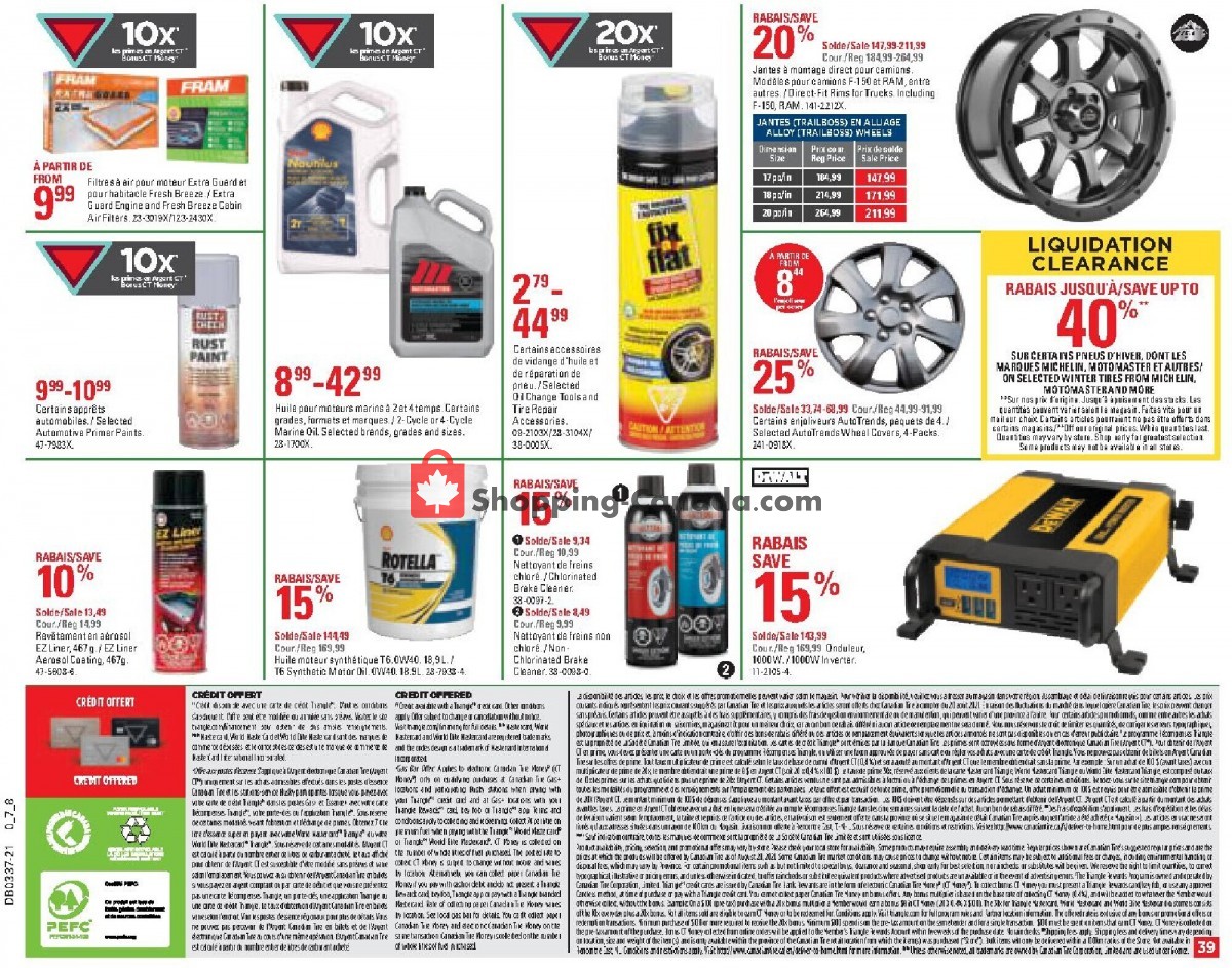 Canadian Tire flyer from Thursday September 9, 2021 to Wednesday September 15, 2021 - page 37