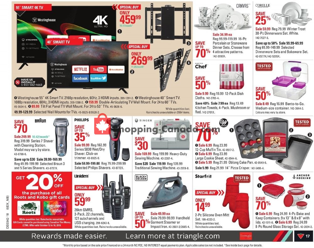 Canadian Tire flyer from Friday October 12, 2018 to Thursday October 18, 2018 - page 19