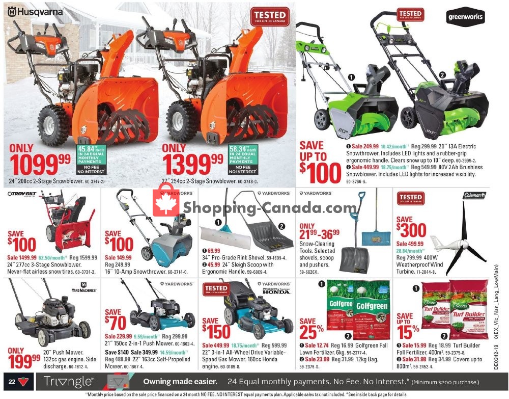 Canadian Tire flyer from Friday October 12, 2018 to Thursday October 18, 2018 - page 24