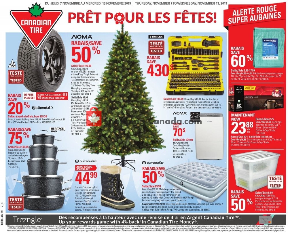 Canadian Tire flyer from Thursday November 7, 2019 to Wednesday November 13, 2019 - page 1