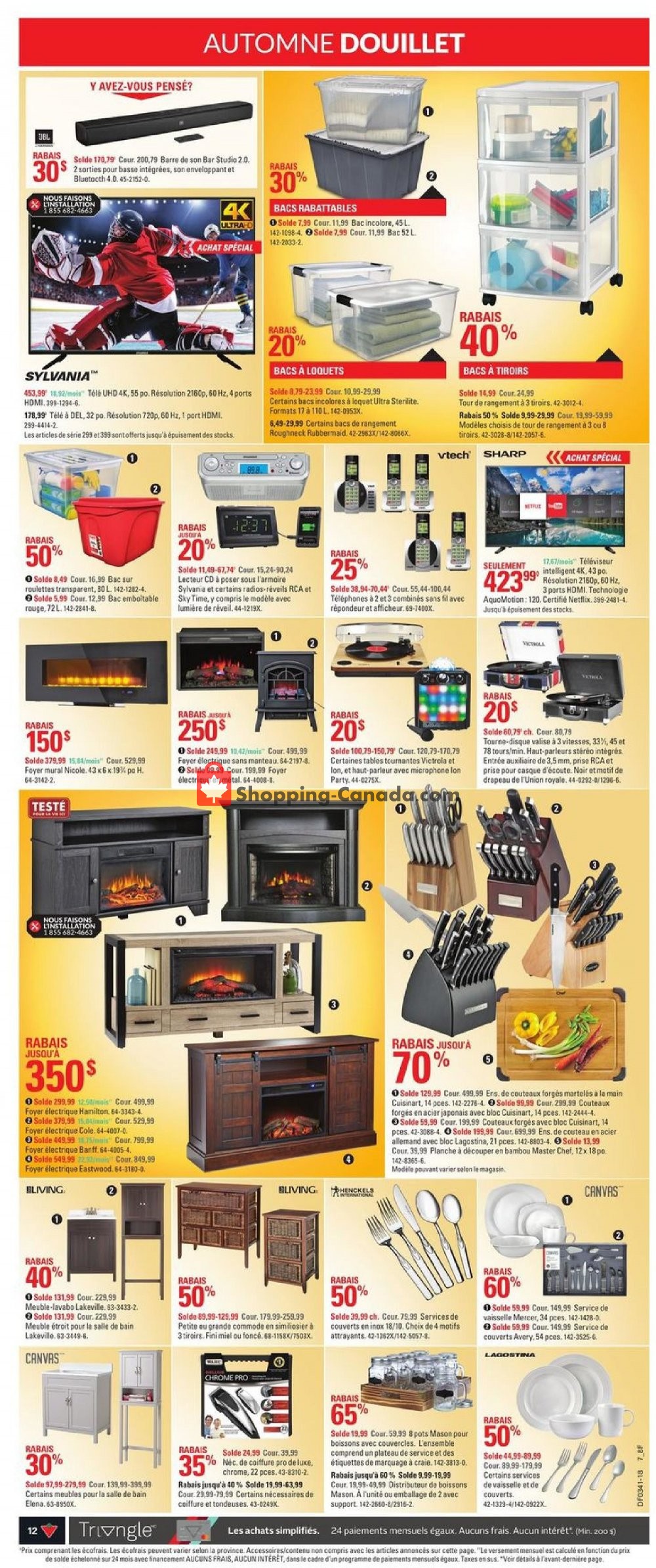 Canadian Tire flyer from Thursday October 4, 2018 to Wednesday October 10, 2018 - page 12