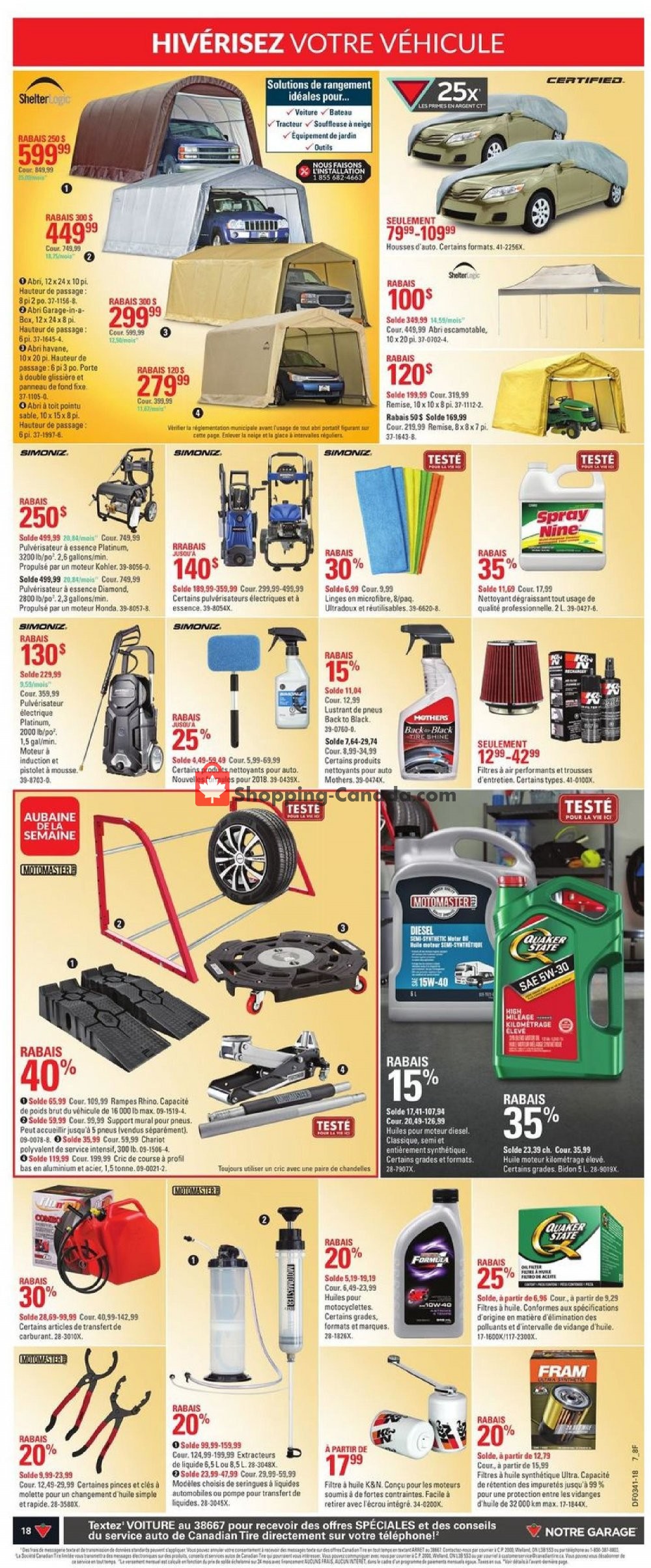Canadian Tire flyer from Thursday October 4, 2018 to Wednesday October 10, 2018 - page 18