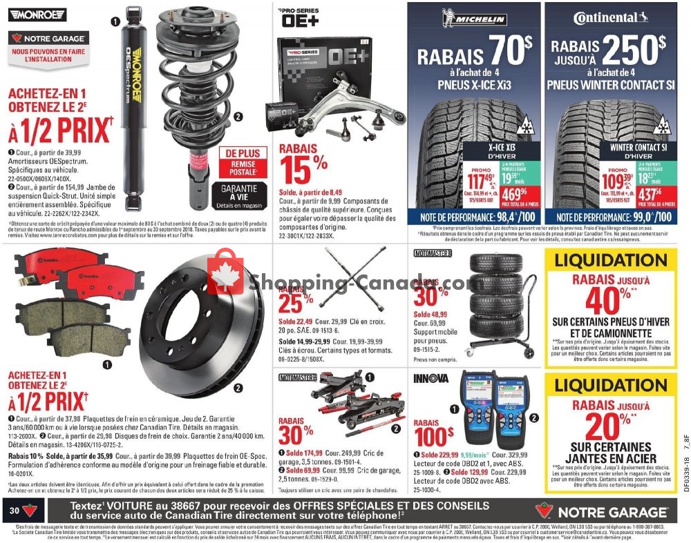 Canadian Tire flyer from Friday September 21, 2018 to Thursday September 27, 2018 - page 30