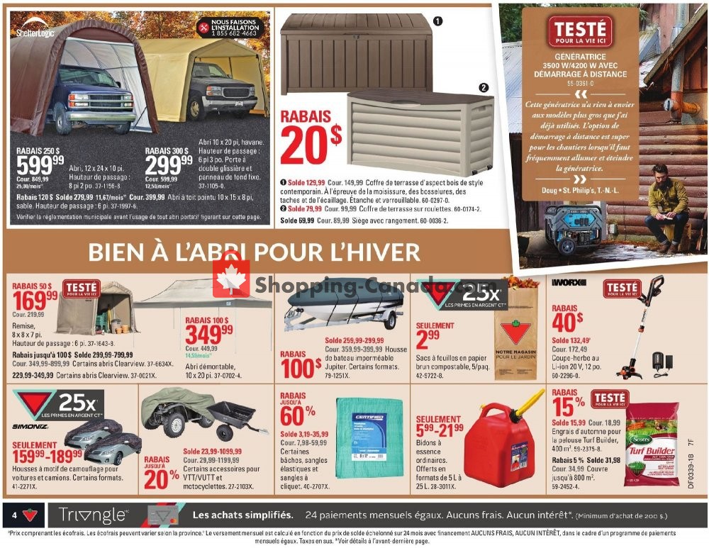 Canadian Tire flyer from Friday September 21, 2018 to Thursday September 27, 2018 - page 4