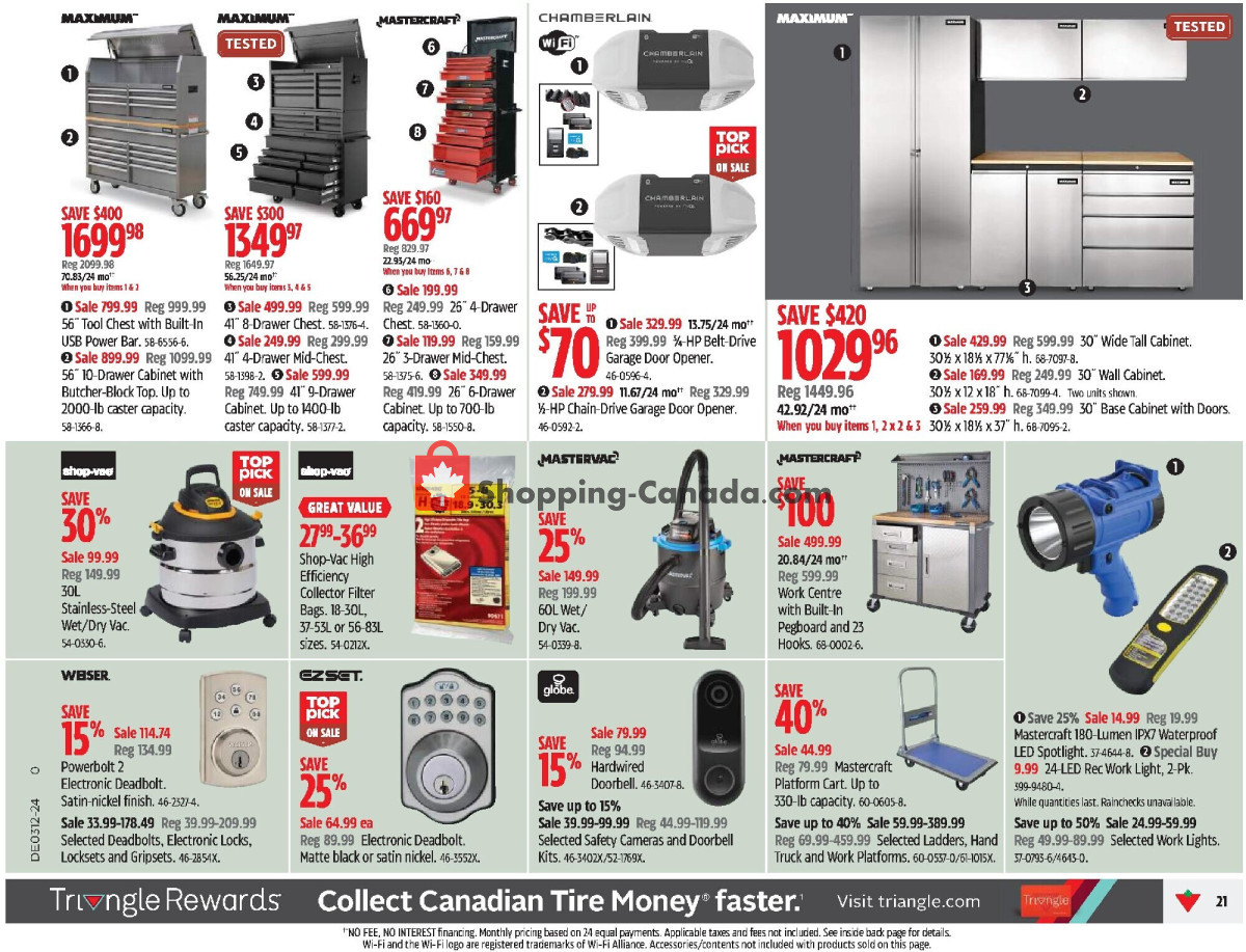 Canadian Tire flyer from Thursday March 14, 2024 to Wednesday March 20, 2024 - page 21