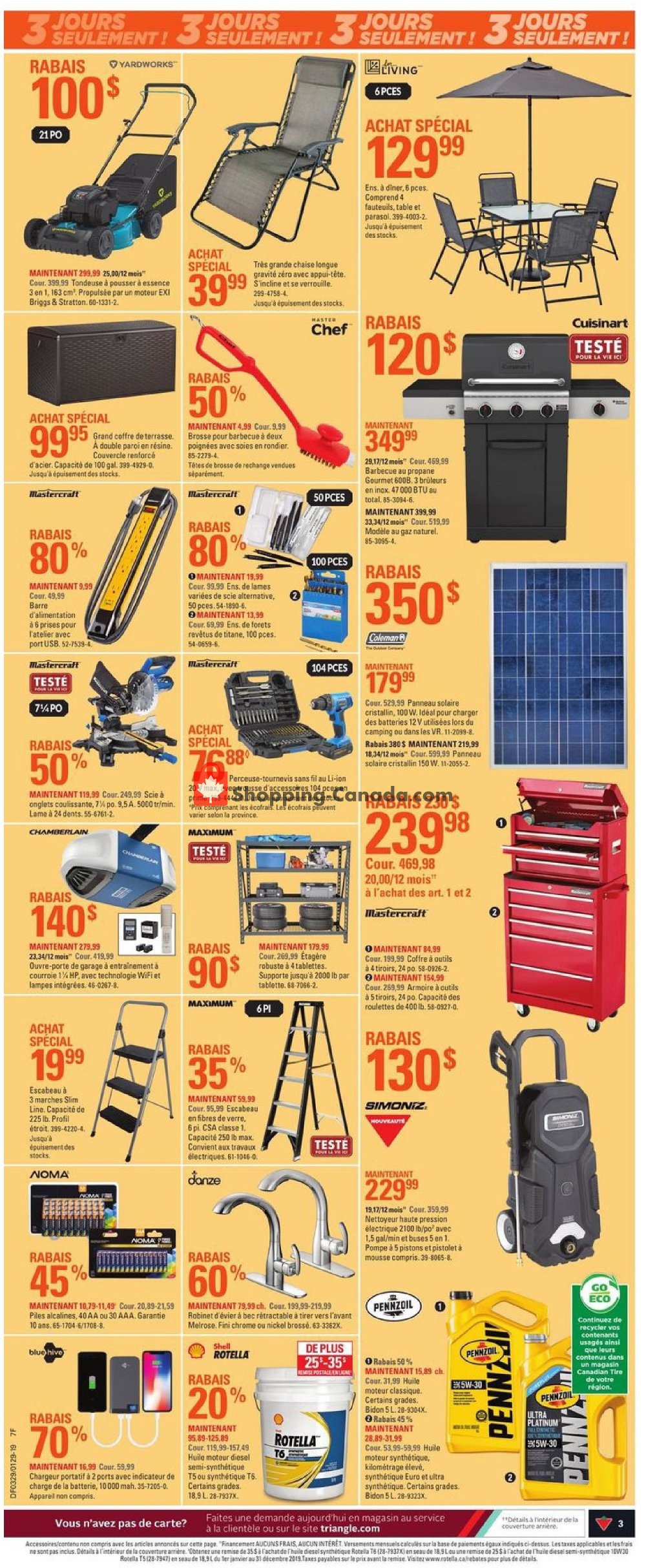 Canadian Tire flyer from Thursday July 11, 2019 to Wednesday July 17, 2019 - page 3