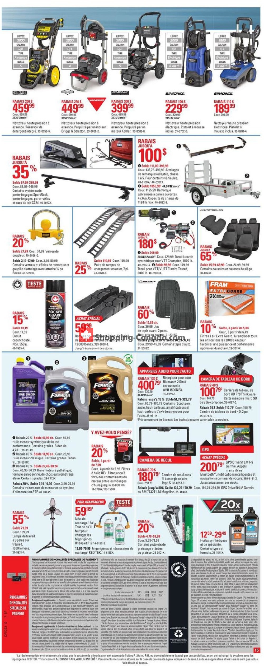 Canadian Tire flyer from Thursday August 8, 2019 to Wednesday August 14, 2019 - page 15