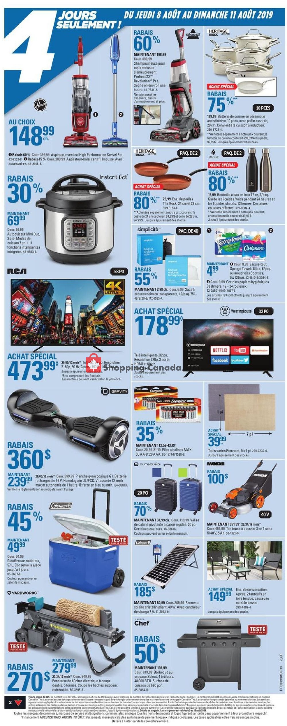 Canadian Tire flyer from Thursday August 8, 2019 to Wednesday August 14, 2019 - page 2