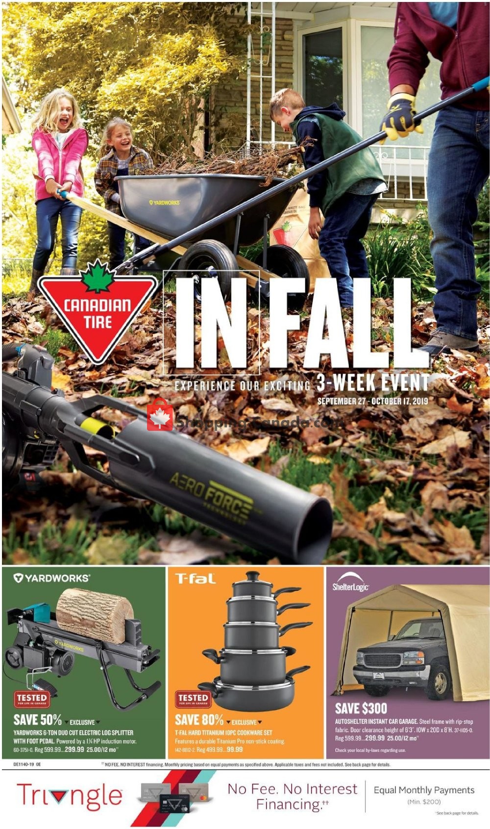 Canadian Tire flyer from Friday September 27, 2019 to Thursday October 17, 2019 - page 1