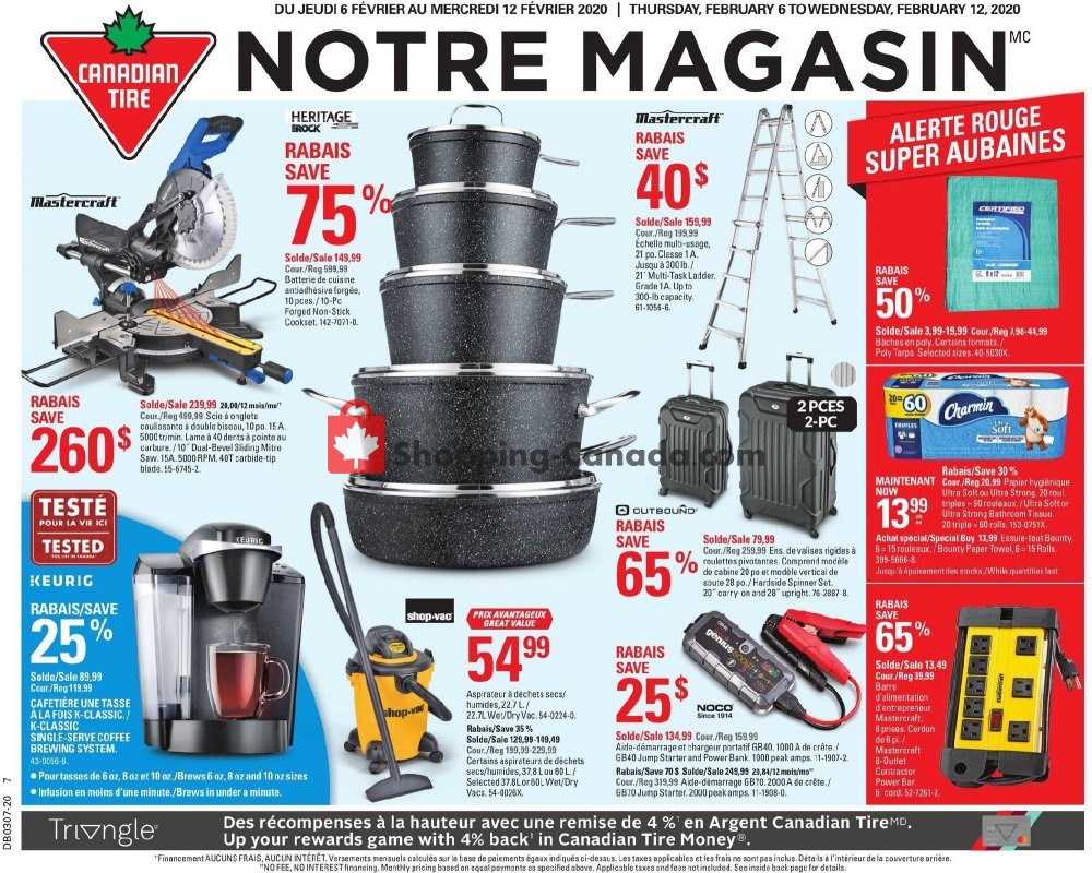 Canadian Tire flyer from Thursday February 6, 2020 to Wednesday February 12, 2020 - page 1