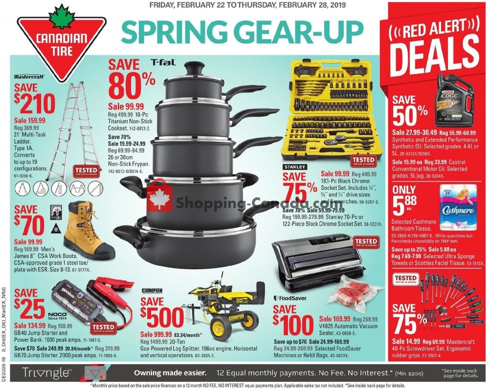 Canadian Tire Canada, flyer (Spring Gear Up ON) February 22