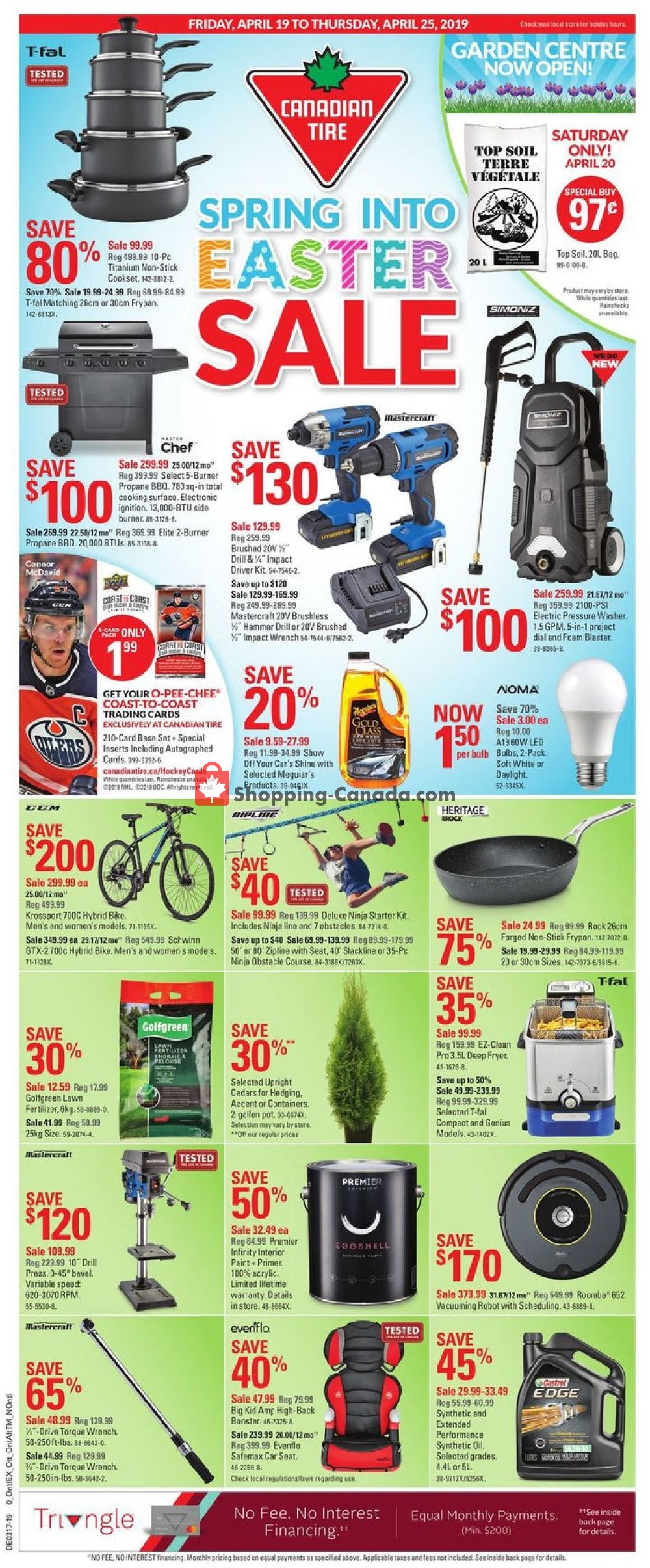 Canadian Tire flyer from Friday April 19, 2019 to Thursday April 25, 2019 - page 1