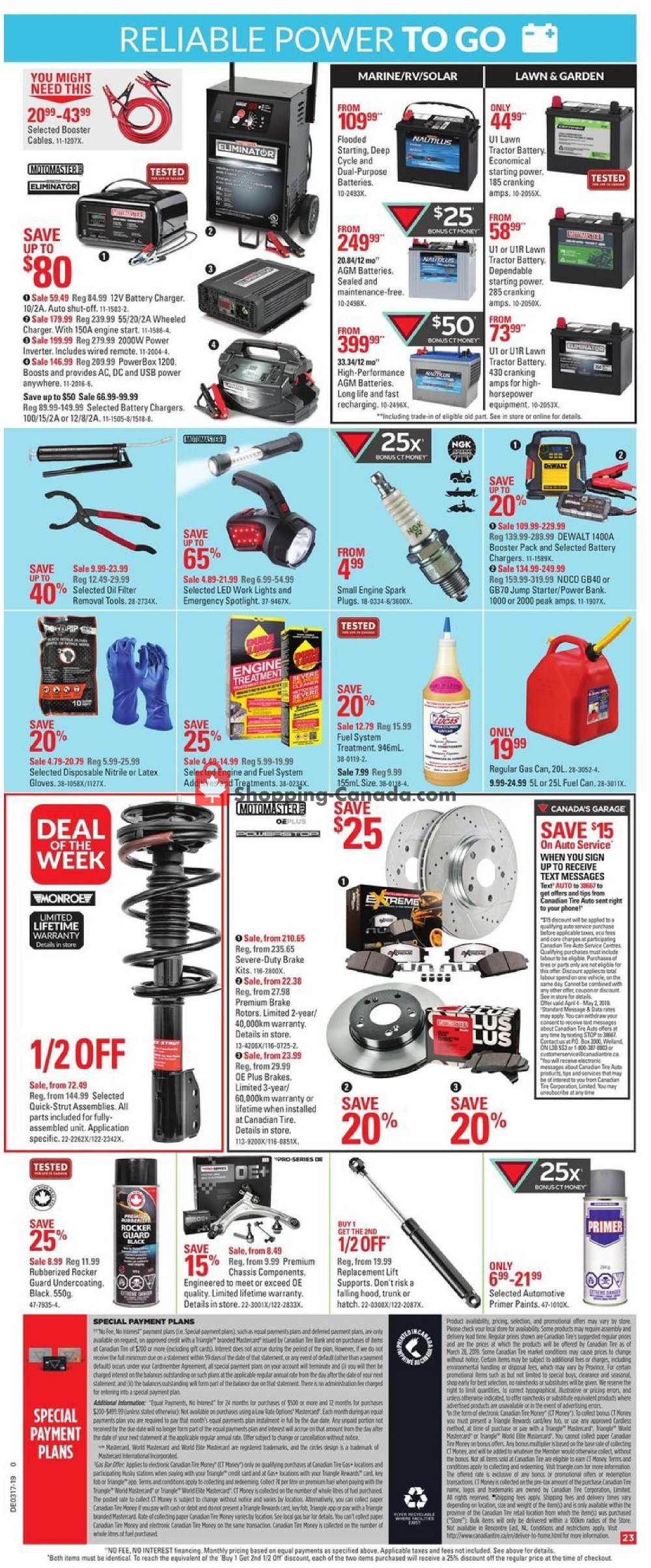Canadian Tire flyer from Friday April 19, 2019 to Thursday April 25, 2019 - page 23