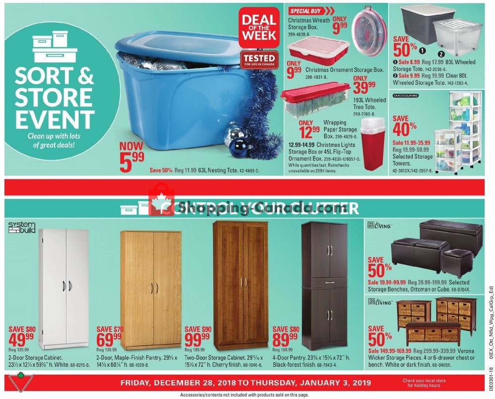 canadian tire wrapping paper storage