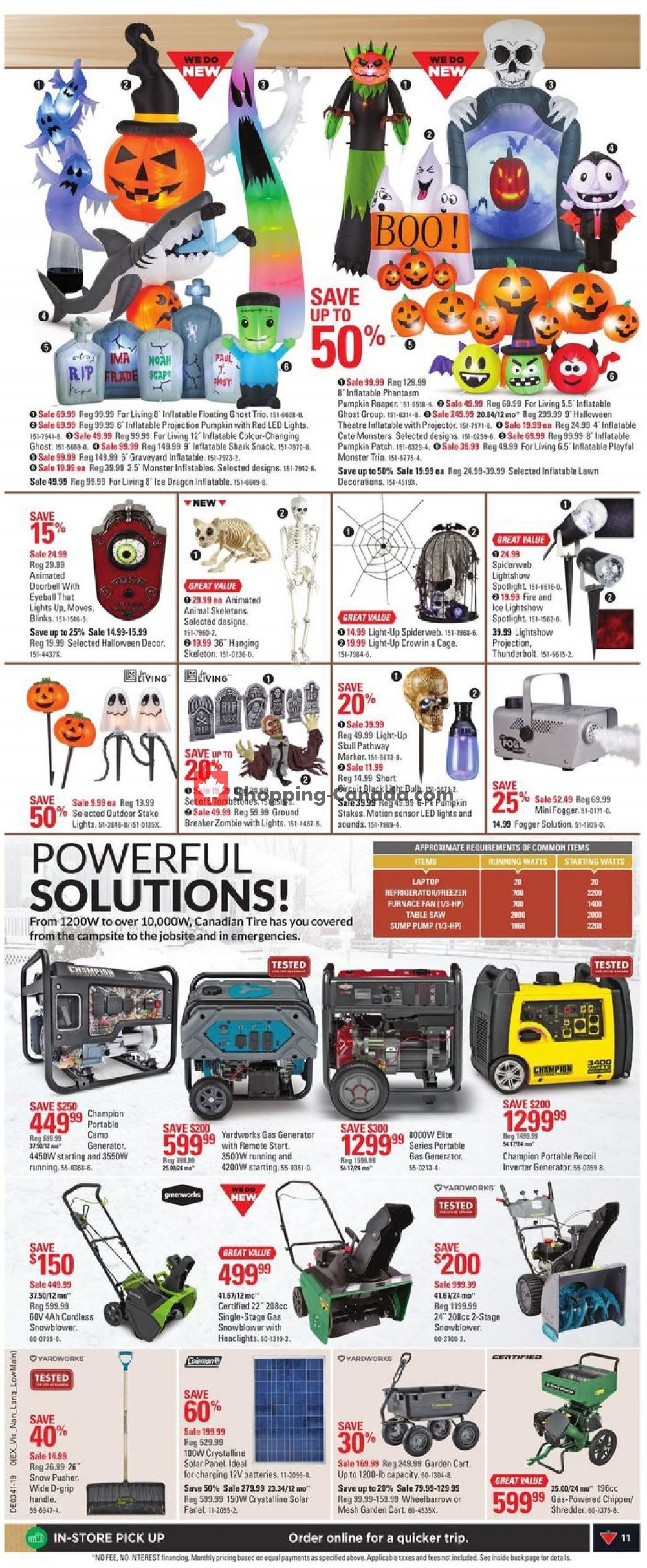 Canadian Tire flyer from Friday October 4, 2019 to Thursday October 10, 2019 - page 11