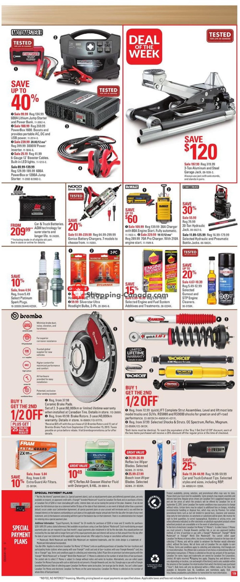 Canadian Tire flyer from Friday October 4, 2019 to Thursday October 10, 2019 - page 19