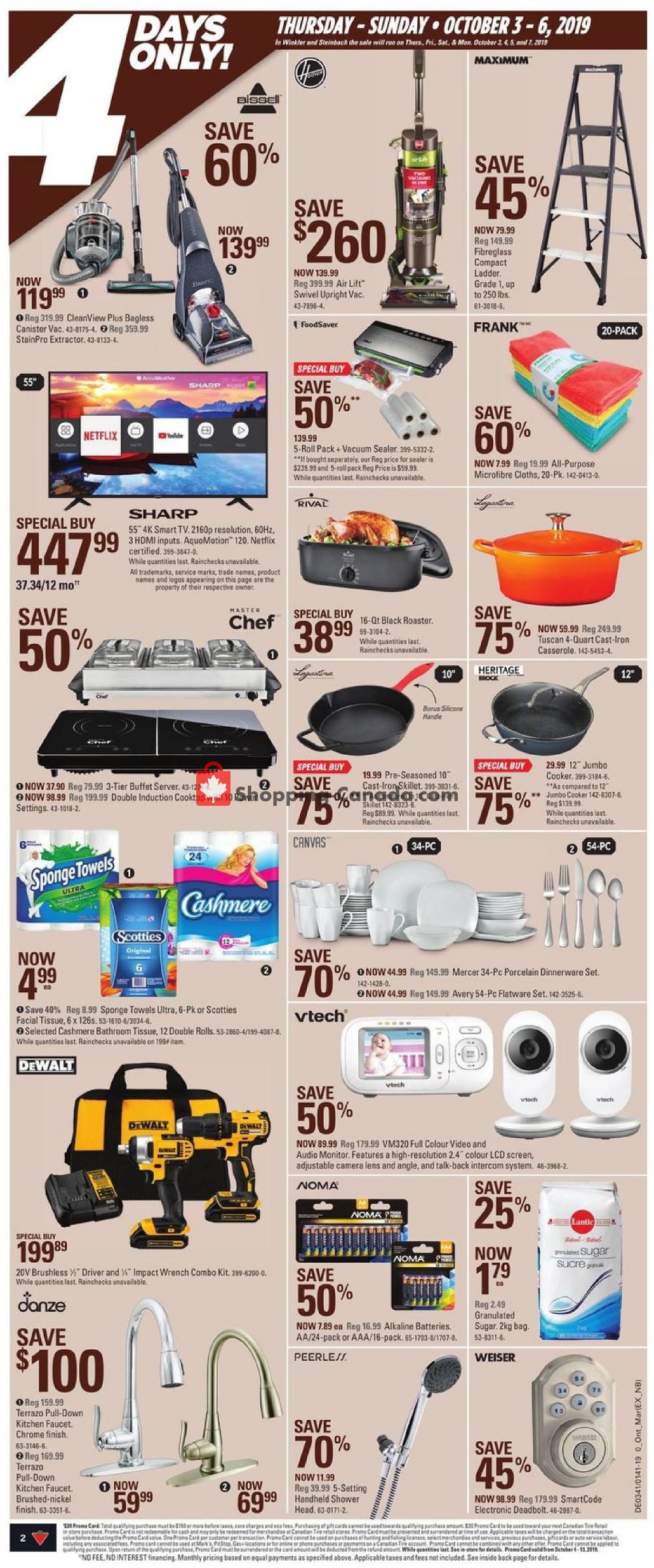 Canadian Tire flyer from Friday October 4, 2019 to Thursday October 10, 2019 - page 2