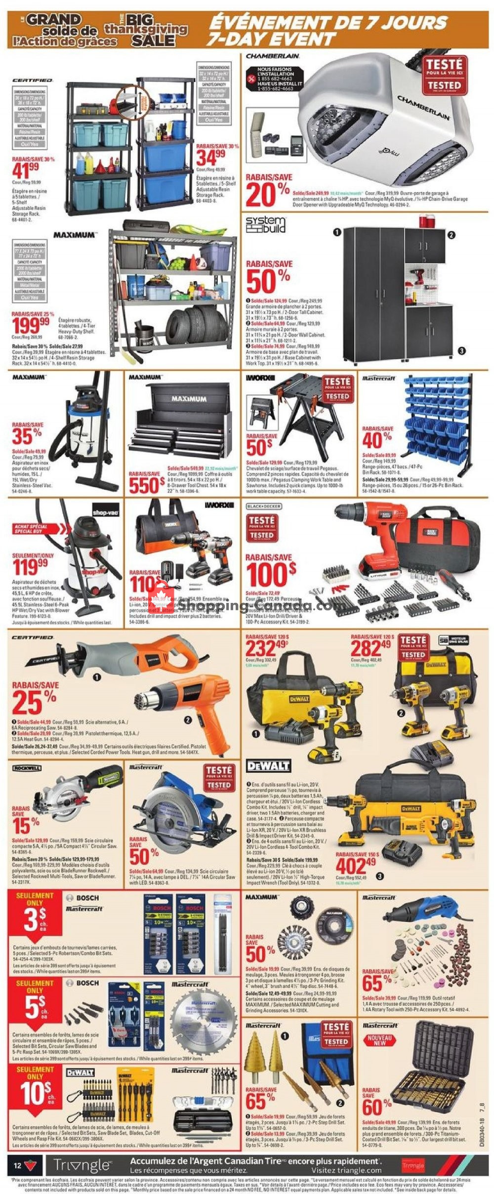 Canadian Tire flyer from Thursday September 27, 2018 to Wednesday October 3, 2018 - page 12