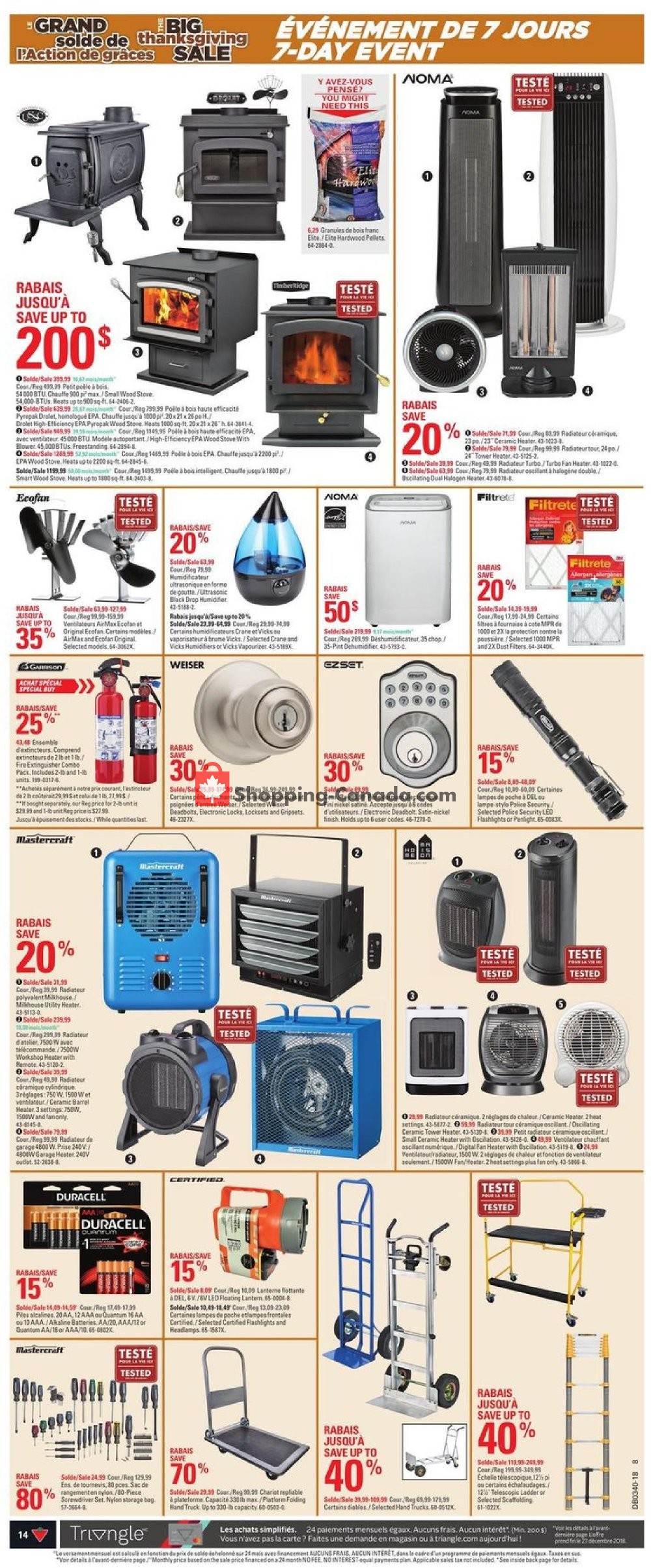 Canadian Tire flyer from Thursday September 27, 2018 to Wednesday October 3, 2018 - page 14