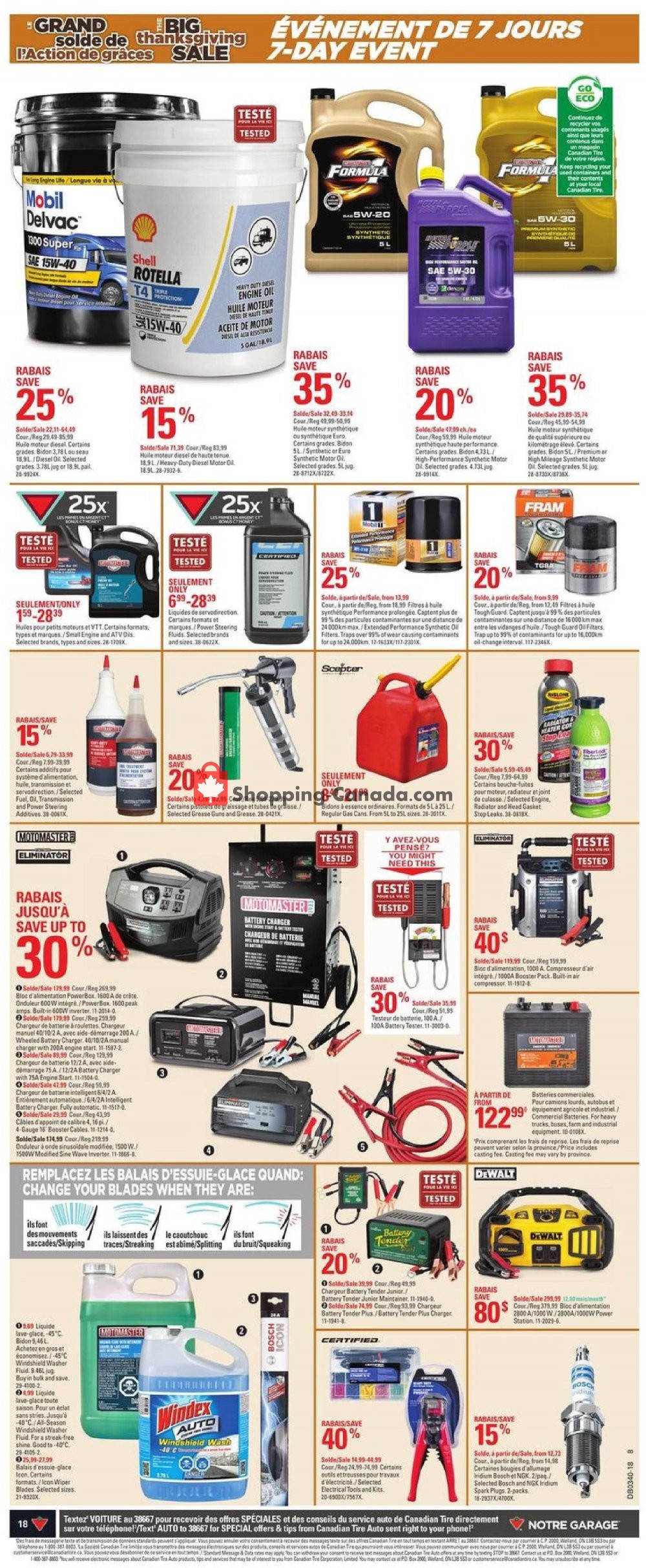 Canadian Tire flyer from Thursday September 27, 2018 to Wednesday October 3, 2018 - page 18