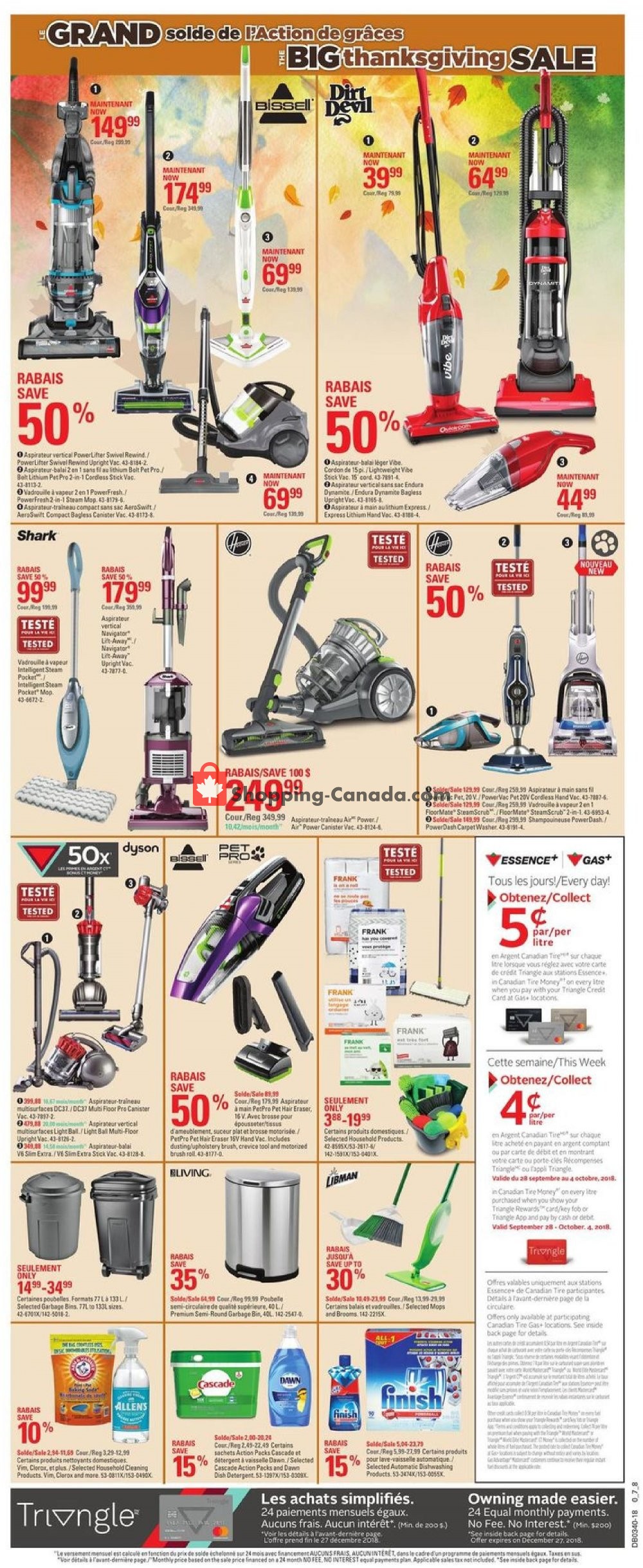 Canadian Tire flyer from Thursday September 27, 2018 to Wednesday October 3, 2018 - page 20
