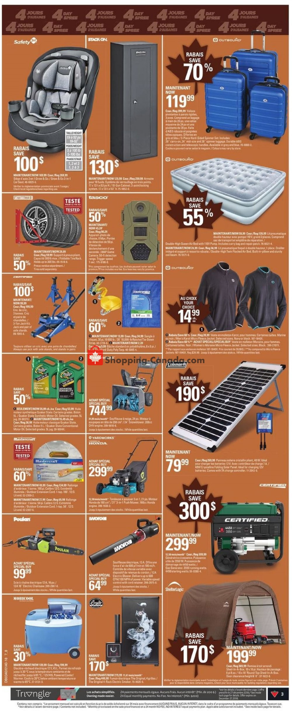 Canadian Tire flyer from Thursday September 27, 2018 to Wednesday October 3, 2018 - page 3