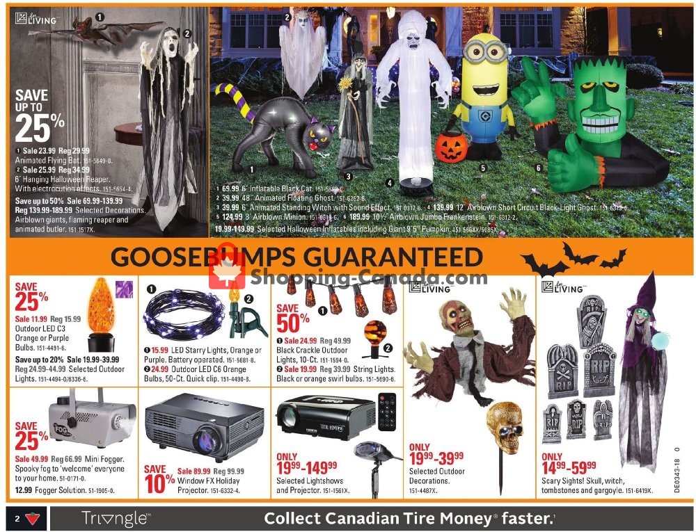 Flyer And Weekly Ads Canadian Tire Canada The Fall Haunt Ab Flyer Canadian Tire Canada From Thursday October 18 2018 To Wednesday 24