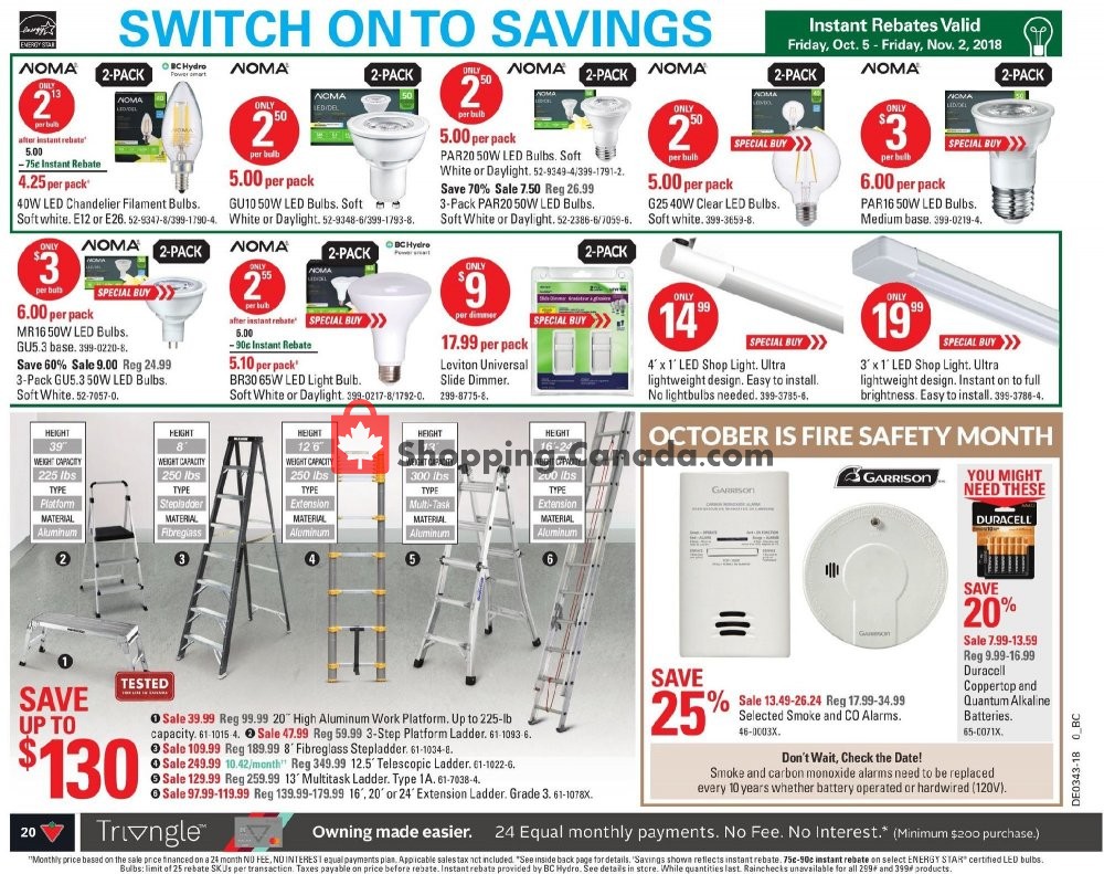 Canadian Tire flyer from Friday October 19, 2018 to Thursday October 25, 2018 - page 22