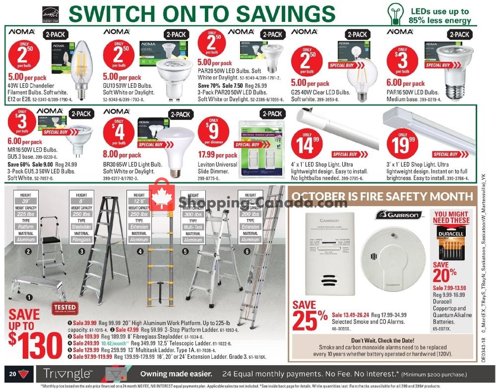 Canadian Tire flyer from Thursday October 18, 2018 to Wednesday October 24, 2018 - page 22
